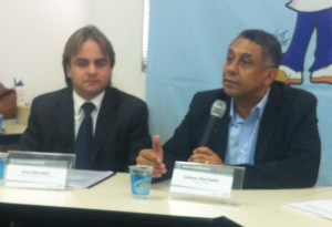 Presidente da Amvap Gilmar Machado com o Secretário de Estado  de Esportes e da Juventude - Eros BIondini