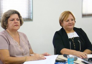 A direita a Pres. do CIE/Amvap participa da reunião ao lado da vice Sirley Venâncio Ferreira. Foto: Luiz Otavio Petri